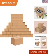 40 Pack of 8x6x6 Inches Corrugated Shipping Boxes - Easy Assemble