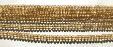 Natural Stone Beads Citrine 4mm MicroFaceted Rondells ONE 16" strand