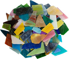 Irregular Stained Glass Scraps Cathedral Glass Pieces Mosaic Tiles for DIY Craft
