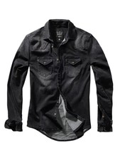 Brandit Hemd Riley Denimshirt in Black