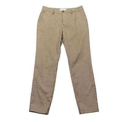 Closed Jack Houndstooth Slim Trousers Brown Tan Plaid Pants Size 27 Fits 29.5''