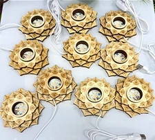 Wholesale Lot 10Pcs USB powered Wooden LED Light Stand 6cm