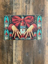 Metal sign, Campari red Provocation, 30x20 cm