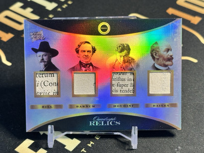 Buffalo Bill Barnum Houdini Bailey 2024 PIECES OF THE PAST 1800s QUAD RELIC