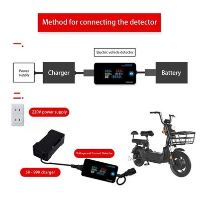 Multifunction Power Meter For Electric Vehicle Charging Adapter With Temperature