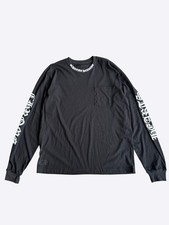 Chrome Hearts Black White Neck Logo Longsleeve T-Shirt