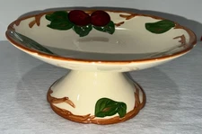Vintage 1960s Franciscan Apple Compote Pedestal Cake Desert Serving Fruit Plate