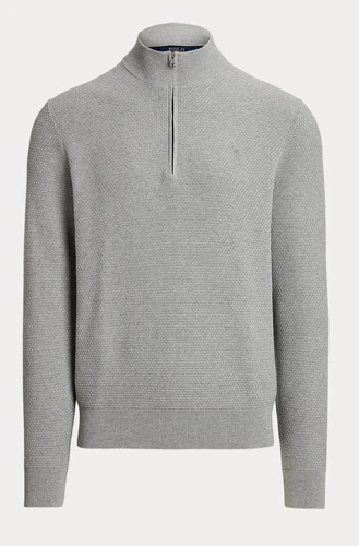 NWT Polo Ralph Lauren Performance Quarter-Zip Men’s Grey Coolmax Sweater Sz M - Picture 5 of 15