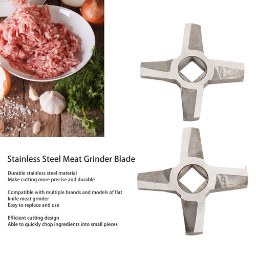 2pz Lame Tritacarne Universali Acciaio Inox Tagliacoltelli Ricambio per - Foto 15 di 23