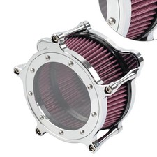 Air Cleaner -Einlassfilter Chrom+Rot für Har...