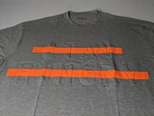 Galaxy by Harvic Stay Hungry gray short sleeve shirt orange highlight Mens 4XL