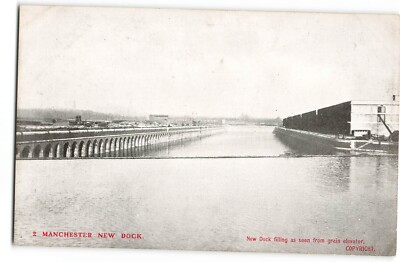 Manchester New Dock Füllung Getreide Aufzug vor 1918 UNP Postkarte