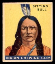 1933 Goudey Indian #38 Sitting Bull EX (blue caption variation)