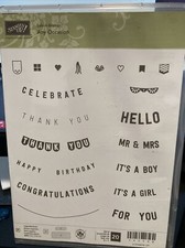Stampin' Up ANY OCCASION Photopolymer Set of Sayings NEW 143348
