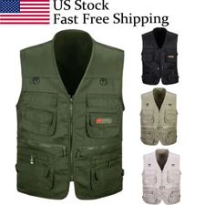 Men's Travel Vest Photography Reporter vest Concealed Carry Vest Fishing Vest