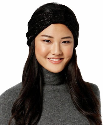 Steve Madden Womens  All That Shines Headband Black