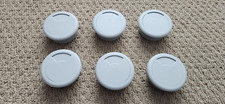 LOT of 12 - 2-3/8" Round Gray Computer Desk Table Wire Cable Hole Cover Grommet