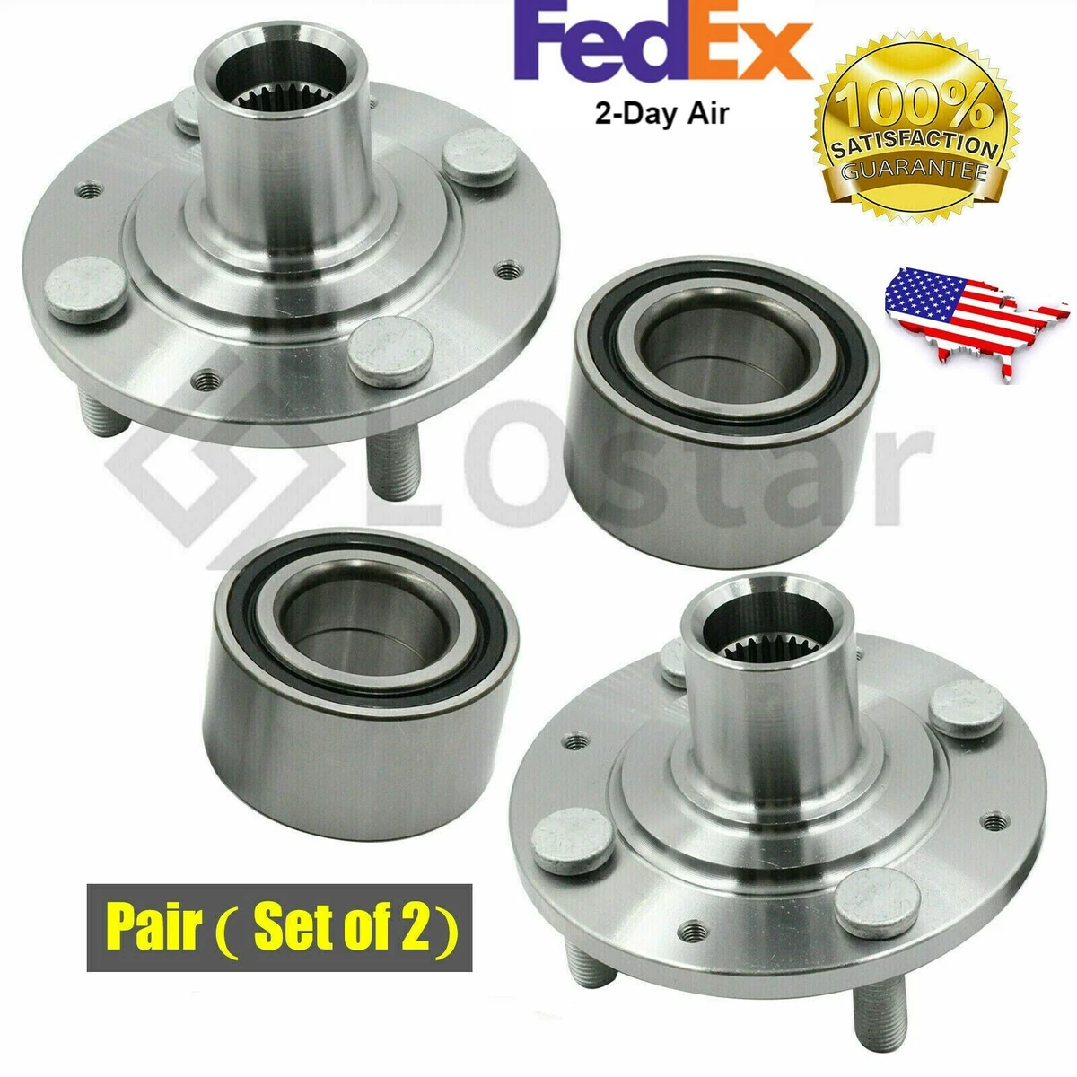 Front Wheel Bearing Pair For 84-91 Honda Civic CRX & 86-89 Acura Integra – AM Autoparts