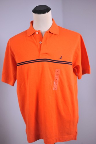 Neu mit Etikett Nautica S/S Poloshirt orange marineblau Herren Medium M