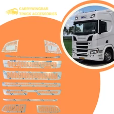 Truck Front Grill for Scania R Series 2017-2024 Chrome Stainless Steel