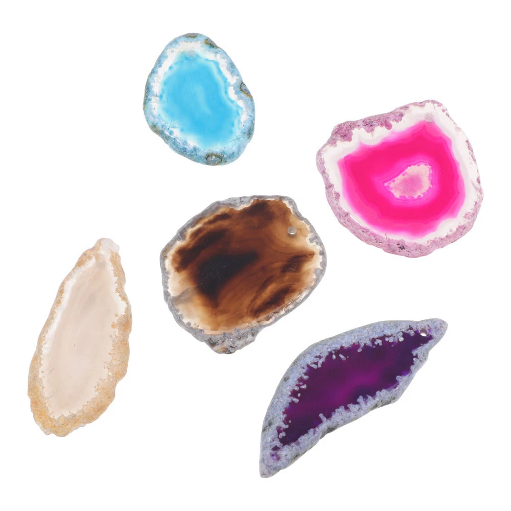 Geode slices for store jewelry making