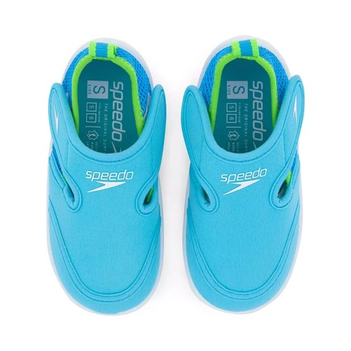 Speedo Toddler Boys' Hybrid Water Shoes- Blue/Turquoise Size MEDIUM 7-8 - Picture 3 of 6