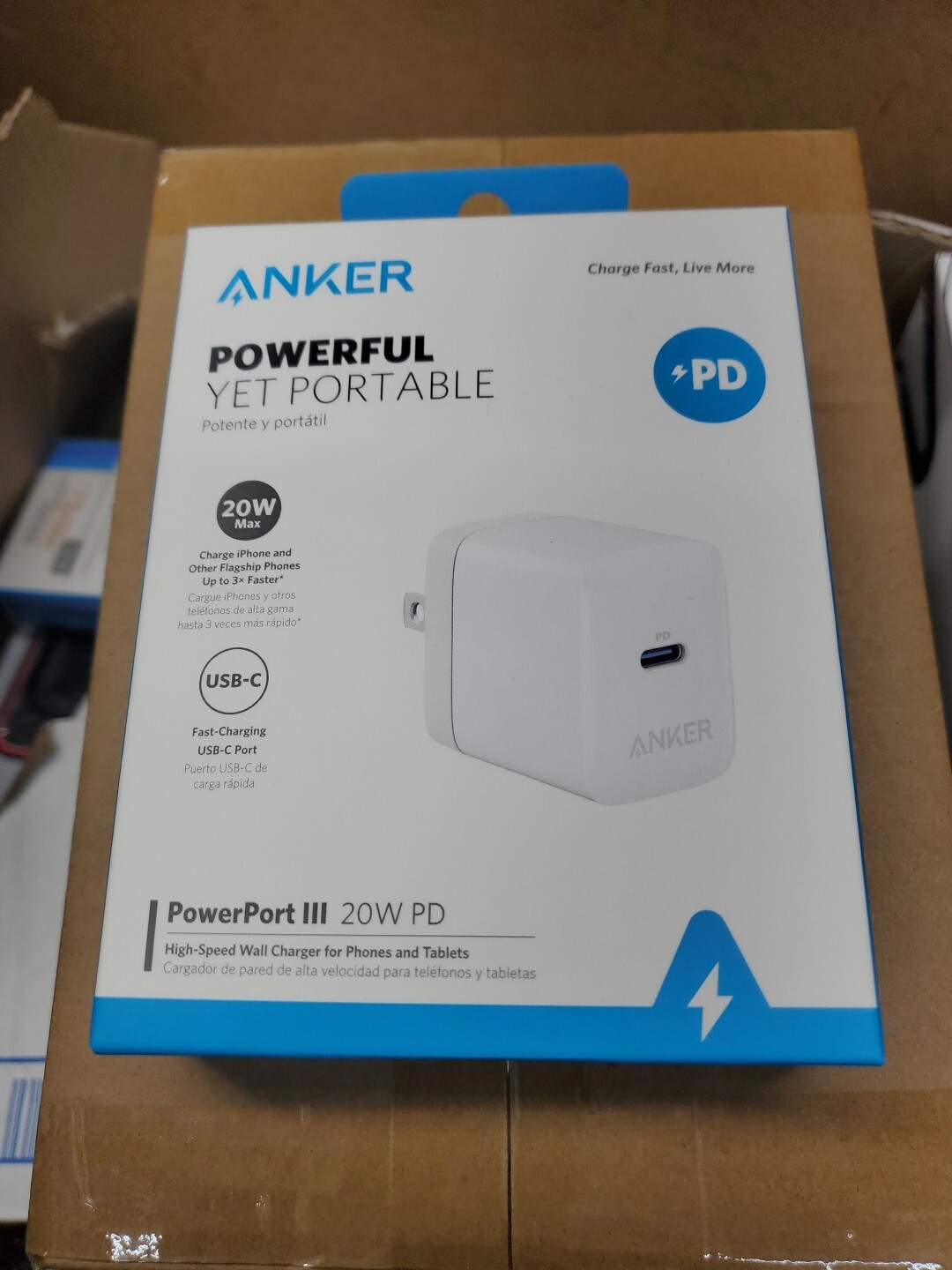 Anker PowerPort III 20W PD USB-C Fast Wall Charger for iPhone Samsung Phones