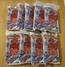 (9) 2021 Topps Series 1 Baseball Retail Fat Cello Pack Target Cody Bellinger lot