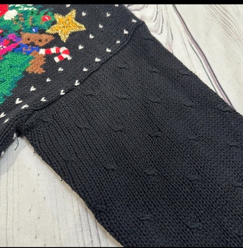 Vtg 90’s Christmas Sweater Lrg Bells Casual Corner Embellished Reindeer Santa - Picture 7 of 10