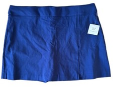 Rafaella Women's MODERN FIT SKORT WITH FRONT SLIT Size XL Mediterranean Blue