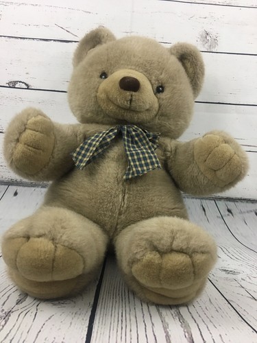 Vintage Cuddle Wit Teddybär Stofftier braune Schleife 25 Zoll weiches Plüschtier - Bild 4 von 9