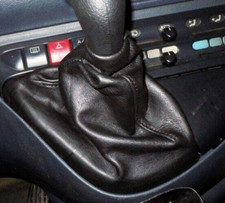 Cuffia leva cambio per Fiat Scudo 1° Serie vera pelle nera. NO POMELLO