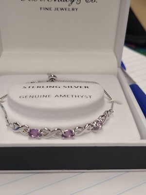 Macys Sterlingsilber Amethyst Bolo Armband 100 $