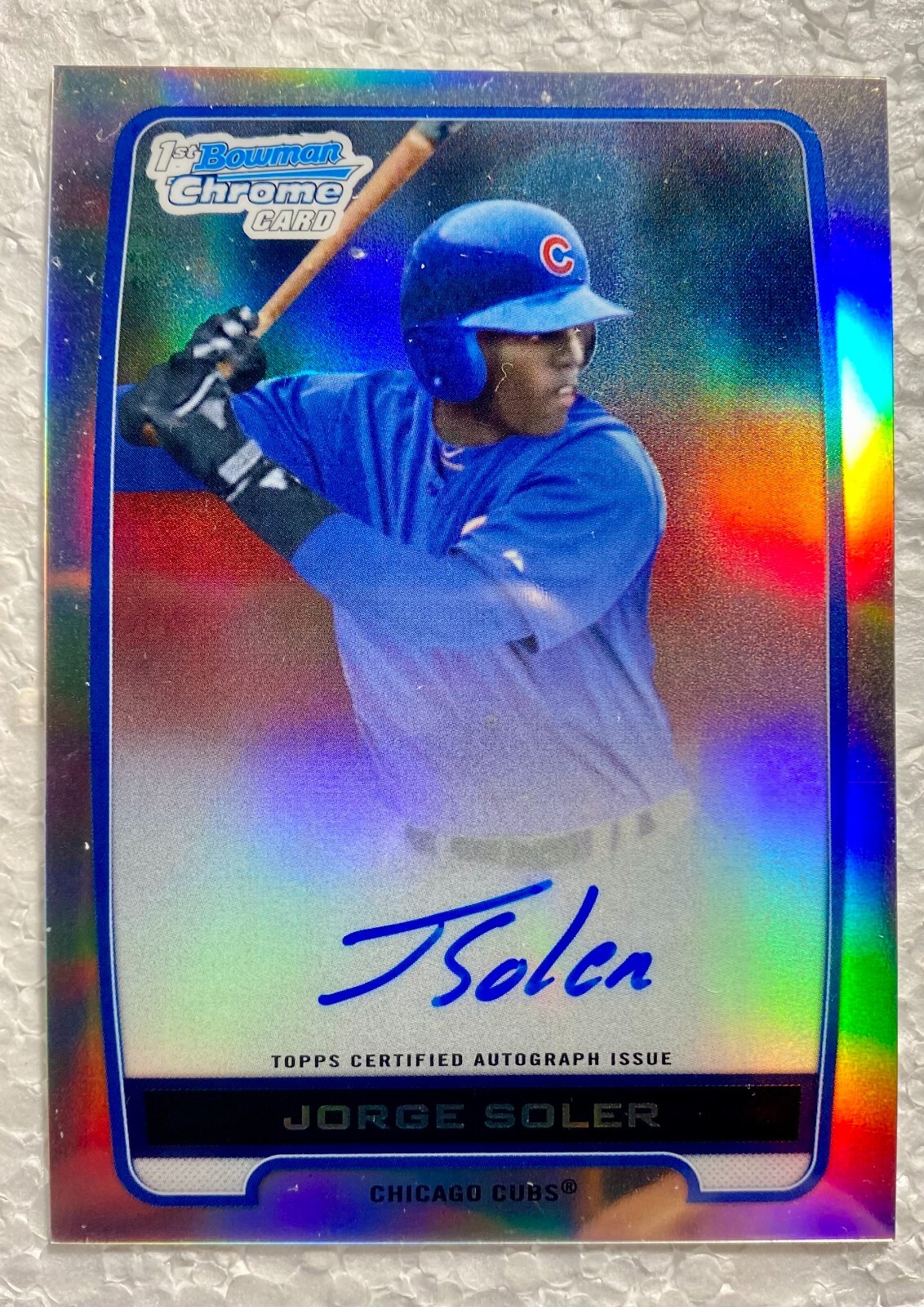 2012 Bowman Chrome Refractor RC Auto Jorge Soler /500