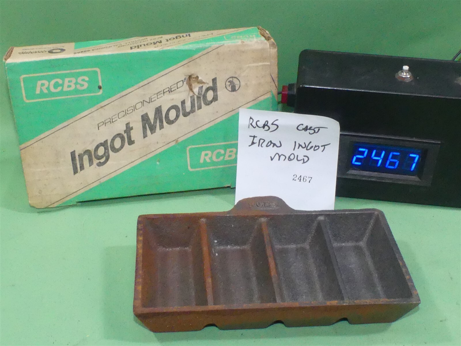 2467 RCBS Cast lead ingot mold Casts four 1 pound ingots eBay