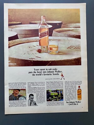 Say Johnnie Walker - You´ll like it 1965 XL 34x26cm Werbung Vintage Ad Reklame