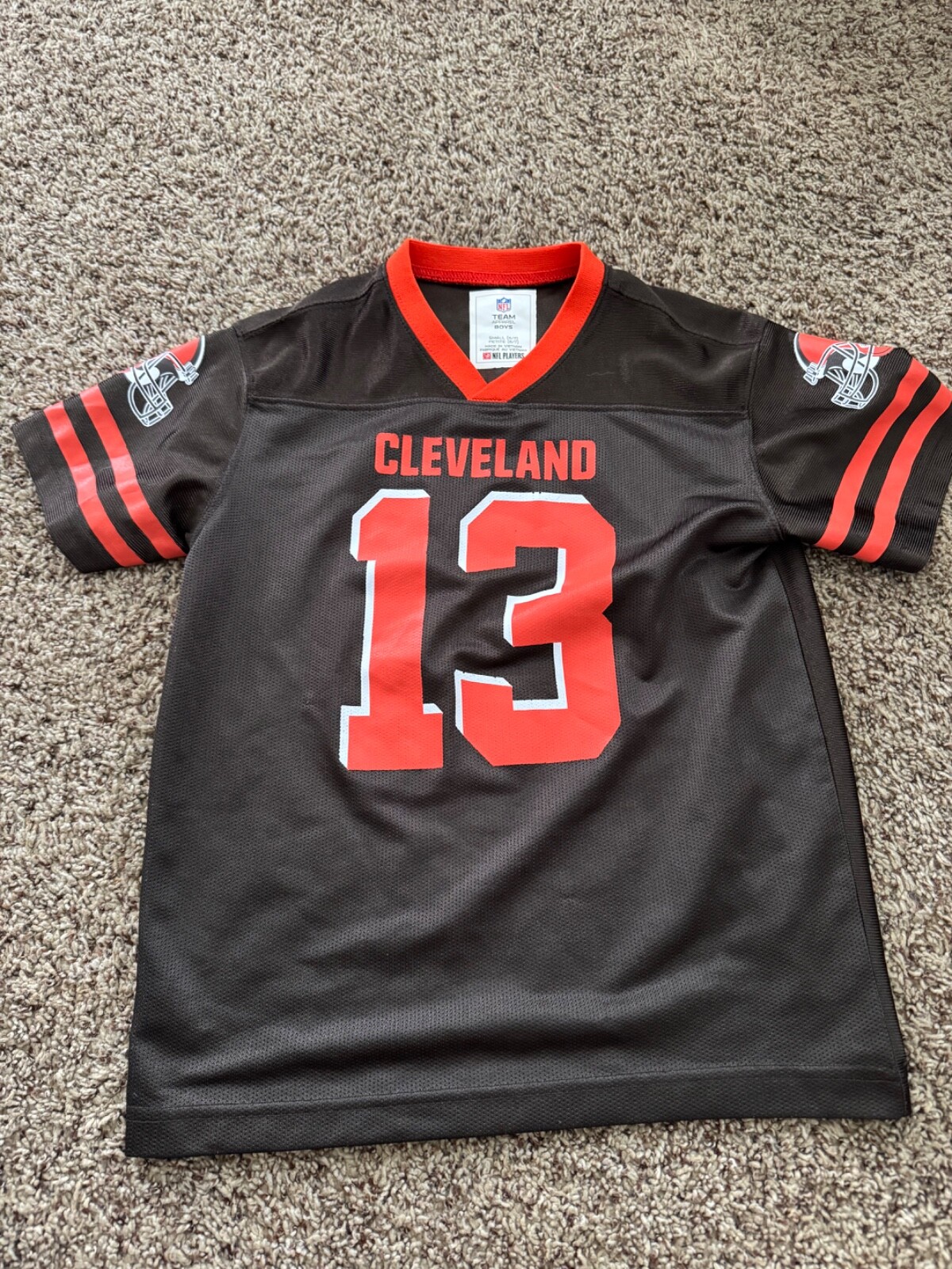 cleveland browns boys jersey size 6/7 number 13