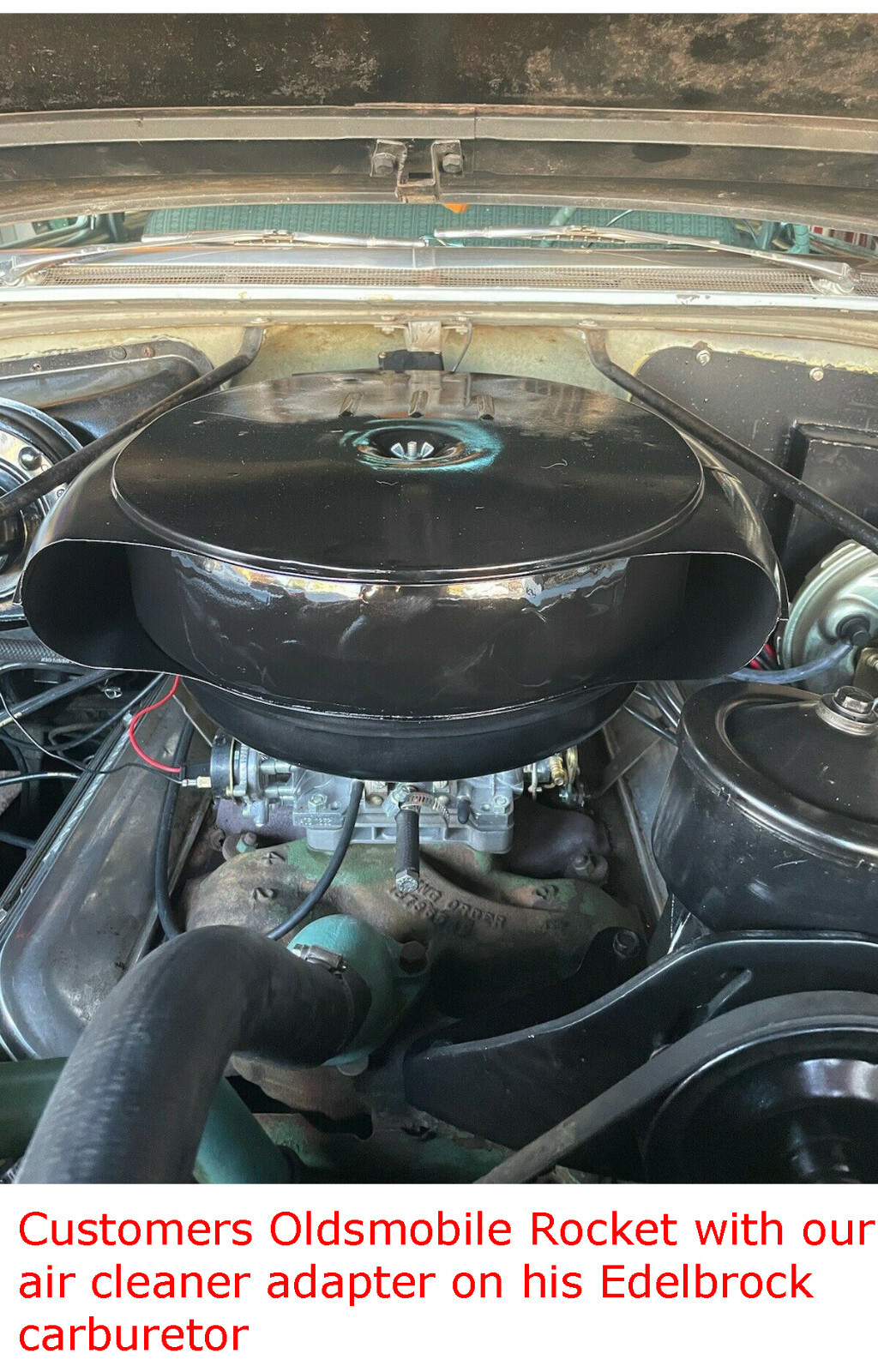 Carter WCFB Rochester 4GC adapter for stock air cleaner on Edelbrock