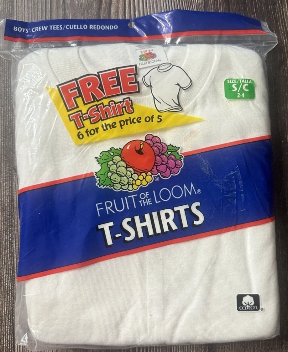 Fruit Of The Loom - Camisetas Para Niño (paquete De 5 Unidades, 61-019-0), Azul Marino, 3-4 Años