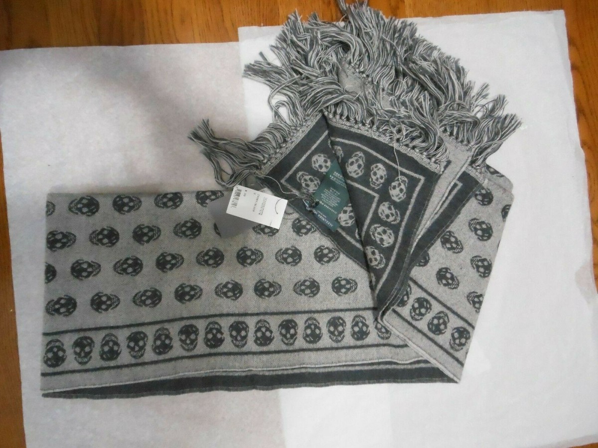 スカーフ Herringbone Logo Scarf - Alexander McQueen - Wool - Ivory NWT Alexander McQueen $550 Large Wool-Silk Scark Scarf
