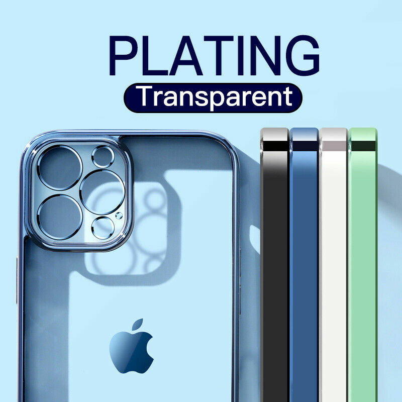 SHOCKPROOF Clear Plating Soft TPU Case For iPhone 15 Pro Max 14 13 12 11 X XR 87