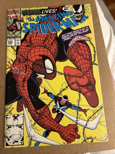 Amazing Spider-Man #345 NM White Pages Key! Bagley!