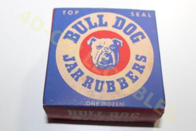 Vintage Bull Dog Jar Rubbers Top Seal Box Unused One Dozen | eBay