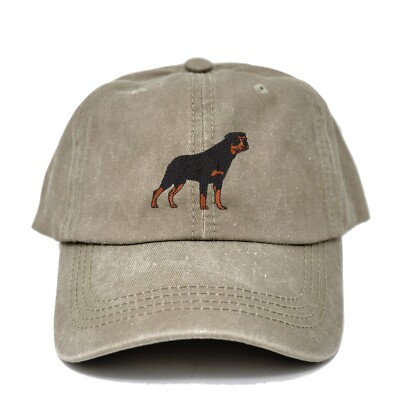 Rottweiler dog embroidered dad hat, Rottweiler embroidered baseball cap
