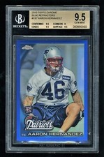 2010 Topps Chrome BLUE REFRACTORS Aaron Hernandez RC 💥 BGS GEM MINT 9.5 Low Pop