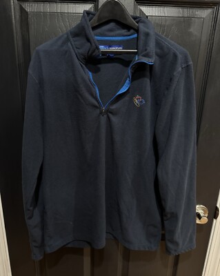 Harris Teeter Lightweight Pullover 1/4 Sweater Size Medium Blue
