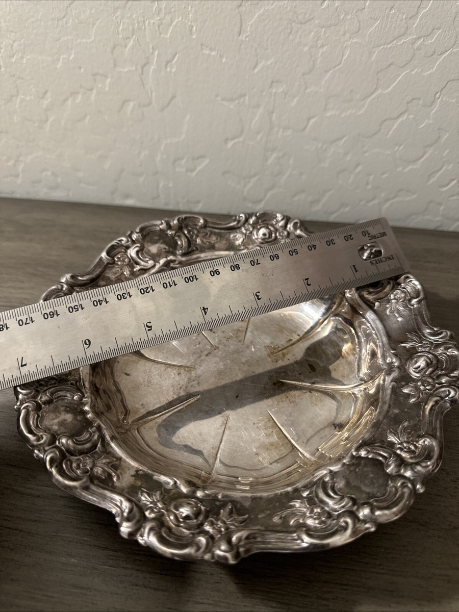 【Towle】薔薇のボウルトレー【シルバープレート】18cm Vintage Towle Silver Plate Rose Bud Scalloped Display Dish | eBay