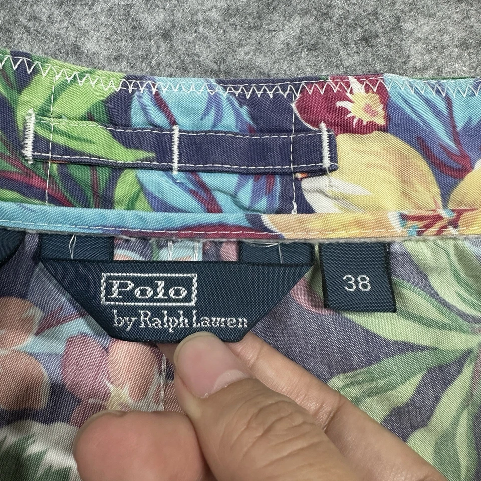VINTAGE Ralph Lauren Polo Bañador Para Hombres 38 Hawaiano Floral Board Shorts Foto 3 de 4