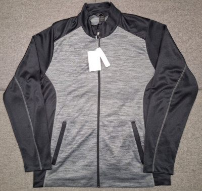 NWT North End Mens X-Large Athletic Full Zip Jacket Grey/Black