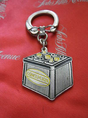#ad 1950s Concepcion Servicentro ESSO PINAR DEL RIO Enameled Battery Key Chain $39.99